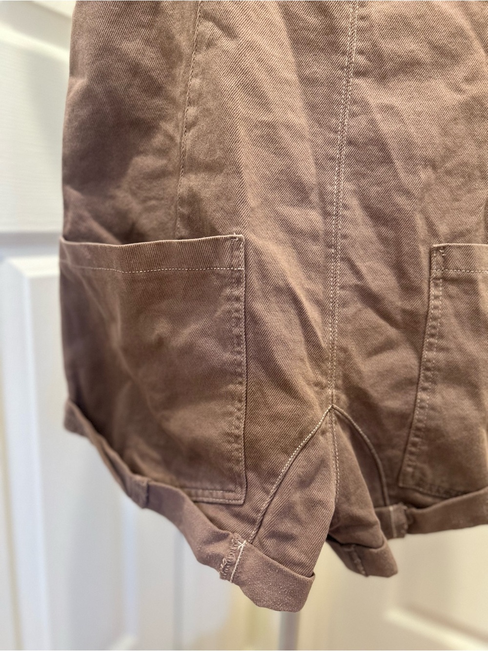 We The Free Mauve Brown Utility Romper - Picture 3 of 8